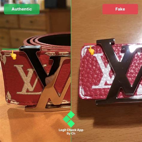 real lv supreme belt vs fake|supreme x belt buckle.